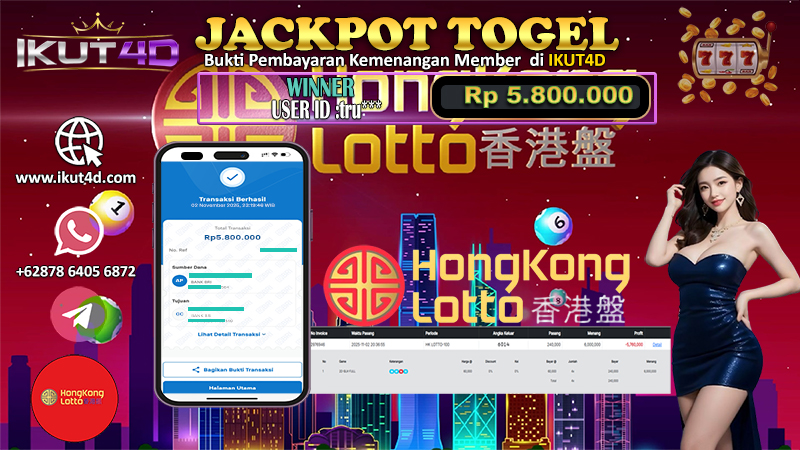 Pasaran togel lengkap dan rumus Hongkongpools 5 line di situs IKUT4D server Thailand