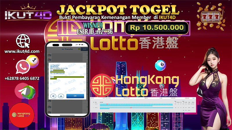 Member IKUT4D sukses menang togel Hongkong 4D dan cair 10,5 juta