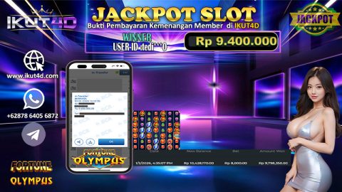 Kemenanga 9,4 jt di slot Fortune Olympus