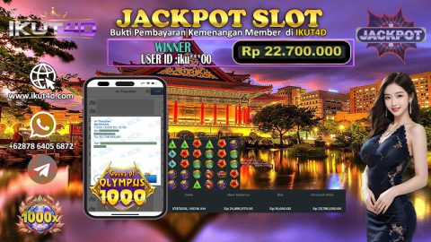 Kemenangan besar 22,7 juta di slot online Gates of Olympus 1000